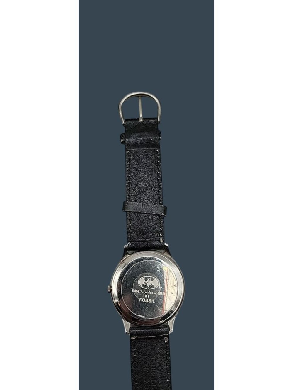 DC COMICS by 1989 Fossil Batman Unisex Watch 7.5 Black Leather Band 36mm BA-6315 - Picture 12 of 16